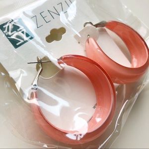 Zenzii Jewelry - NWT Zenzii Pink Hoops Zenzii Jewelry - NWT Zenzii Pink Hoops